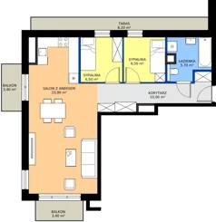 3 pokoje, mieszkanie 62,60 m², piętro 3, oferta nr 19, Cicha 21, Mińsk Mazowiecki, ul. Cicha 21