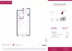 1 pokój, mieszkanie 31,39 m², piętro 8, oferta nr 2.3/8/M5, Lechicka 65, Poznań, Piątkowo, ul. Lechicka 65