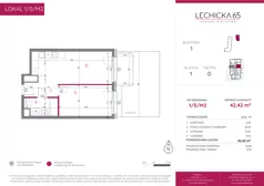 2 pokoje, mieszkanie 42,42 m², parter, oferta nr 1/0/M2, Lechicka 65, Poznań, Piątkowo, ul. Lechicka 65
