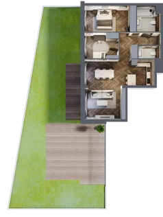 3 pokoje, mieszkanie 70,61 m², parter, oferta nr 1/0/M7, Lechicka 65, Poznań, Piątkowo, ul. Lechicka 65