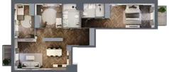 4 pokoje, mieszkanie 93,41 m², piętro 3, oferta nr 1/3/M1, Lechicka 65, Poznań, Piątkowo, ul. Lechicka 65