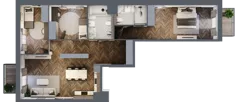 4 pokoje, mieszkanie 93,41 m², piętro 4, oferta nr 1/4/M1, Lechicka 65, Poznań, Piątkowo, ul. Lechicka 65