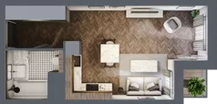 1 pokój, mieszkanie 30,87 m², parter, oferta nr 2.1/0/M3, Lechicka 65, Poznań, Piątkowo, ul. Lechicka 65