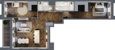 3 pokoje, mieszkanie 90,24 m², piętro 1, oferta nr 2.2/1/M1, Lechicka 65, Poznań, Piątkowo, ul. Lechicka 65