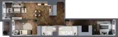 3 pokoje, mieszkanie 79,59 m², piętro 1, oferta nr 2.2/1/M4, Lechicka 65, Poznań, Piątkowo, ul. Lechicka 65