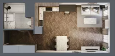 1 pokój, mieszkanie 33,22 m², piętro 6, oferta nr 2.1/6/M2, Lechicka 65, Poznań, Piątkowo, ul. Lechicka 65
