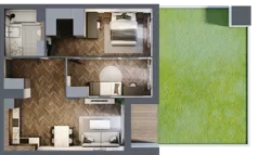 3 pokoje, mieszkanie 63,19 m², parter, oferta nr 2.1/0/M5, Lechicka 65, Poznań, Piątkowo, ul. Lechicka 65