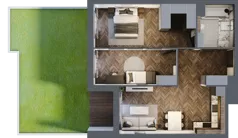 3 pokoje, mieszkanie 63,91 m², parter, oferta nr 2.1/0/M8, Lechicka 65, Poznań, Piątkowo, ul. Lechicka 65