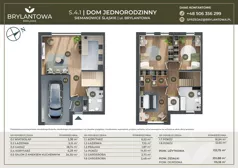 Dom 133,75 m², oferta nr S.4.1, Brylantowa Enklawa II etap - domy, Siemianowice Śląskie, Bytków, ul. Brylantowa