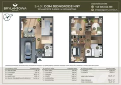 Dom 133,75 m², oferta nr S.4.3, Brylantowa Enklawa II etap - domy, Siemianowice Śląskie, Bytków, ul. Brylantowa