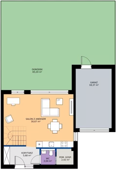Dom 129,88 m², oferta nr C1, Juranda Village, Warszawa, Białołęka, Brzeziny, ul. Piasta Kołodzieja