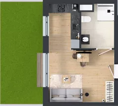 1 pokój, mieszkanie 30,67 m², parter, oferta nr A.1.1.03, Botanika Skierniewice, Skierniewice, Aleja Macieja Rataja 18