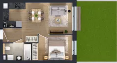 2 pokoje, mieszkanie 38,00 m², parter, oferta nr A.2.1.02, Botanika Skierniewice, Skierniewice, Aleja Macieja Rataja 18