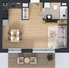 1 pokój, mieszkanie 32,56 m², piętro 1, oferta nr A.2.2.02, Botanika Skierniewice, Skierniewice, Aleja Macieja Rataja 18