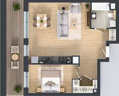 2 pokoje, mieszkanie 54,15 m², piętro 1, oferta nr A.2.2.07, Botanika Skierniewice, Skierniewice, Aleja Macieja Rataja 18