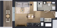 1 pokój, mieszkanie 26,02 m², piętro 1, oferta nr A.3.2.07, Botanika Skierniewice, Skierniewice, Aleja Macieja Rataja 18