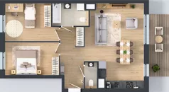 3 pokoje, mieszkanie 68,98 m², piętro 2, oferta nr A.1.3.04, Botanika Skierniewice, Skierniewice, Aleja Macieja Rataja 18