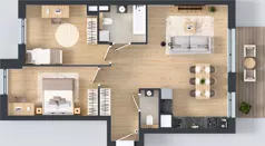 3 pokoje, mieszkanie 72,69 m², piętro 2, oferta nr A.4.3.05, Botanika Skierniewice, Skierniewice, Aleja Macieja Rataja 18