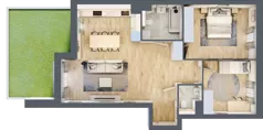 3 pokoje, mieszkanie 72,98 m², parter, oferta nr A.4.1.01, Botanika Skierniewice, Skierniewice, Aleja Macieja Rataja 18