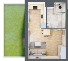 1 pokój, mieszkanie 30,67 m², parter, oferta nr A.1.1.03, Botanika Skierniewice, Skierniewice, Aleja Macieja Rataja 18