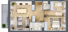 3 pokoje, mieszkanie 63,43 m², piętro 1, oferta nr A.2.2.01, Botanika Skierniewice, Skierniewice, Aleja Macieja Rataja 18