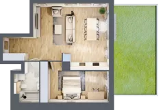 2 pokoje, mieszkanie 57,52 m², parter, oferta nr A.3.1.02, Botanika Skierniewice, Skierniewice, Aleja Macieja Rataja 18