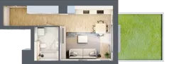 1 pokój, mieszkanie 30,60 m², parter, oferta nr A.2.1.01, Botanika Skierniewice, Skierniewice, Aleja Macieja Rataja 18