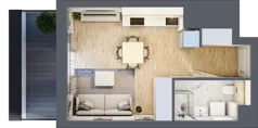 1 pokój, mieszkanie 26,13 m², piętro 1, oferta nr A.2.2.04, Botanika Skierniewice, Skierniewice, Aleja Macieja Rataja 18