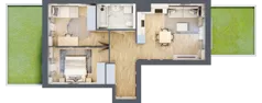 3 pokoje, mieszkanie 56,03 m², parter, oferta nr A.1.1.04, Botanika Skierniewice, Skierniewice, Aleja Macieja Rataja 18