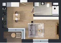 1 pokój, mieszkanie 30,86 m², piętro 1, oferta nr A.5, Apartamenty Dębowa, Łódź, Górna, Górniak, ul. Dębowa 1
