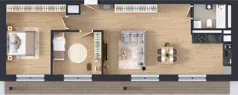 3 pokoje, mieszkanie 74,75 m², piętro 5, oferta nr C.129, Apartamenty Dębowa, Łódź, Górna, Górniak, ul. Dębowa 1