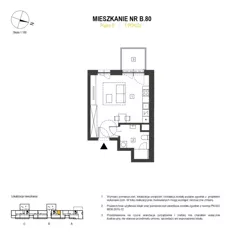 1 pokój, mieszkanie 32,19 m², piętro 5, oferta nr B.80, Apartamenty Dębowa, Łódź, Górna, Górniak, ul. Dębowa 1