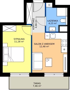 2 pokoje, mieszkanie 32,65 m², piętro 1, oferta nr M08, Madalińskiego, Gdańsk, Chełm, ul. Antoniego Madalińskiego