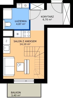 2 pokoje, mieszkanie 41,87 m², piętro 3, oferta nr M19, Madalińskiego, Gdańsk, Chełm, ul. Antoniego Madalińskiego