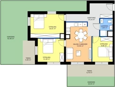 4 pokoje, mieszkanie 72,37 m², parter, oferta nr M05, Madalińskiego, Gdańsk, Chełm, ul. Antoniego Madalińskiego