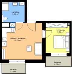 2 pokoje, mieszkanie 34,93 m², piętro 1, oferta nr M07, Madalińskiego, Gdańsk, Chełm, ul. Antoniego Madalińskiego