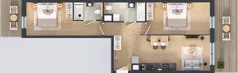 3 pokoje, mieszkanie 64,26 m², piętro 1, oferta nr M-12, Westo Wola, Warszawa, Wola, Odolany, ul. Jana Kazimierza 72