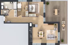 3 pokoje, mieszkanie 65,84 m², piętro 5, oferta nr M-31, Westo Wola, Warszawa, Wola, Odolany, ul. Jana Kazimierza 72