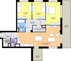 4 pokoje, mieszkanie 91,81 m², piętro 5, oferta nr M-88, Westo Wola, Warszawa, Wola, Odolany, ul. Jana Kazimierza 72