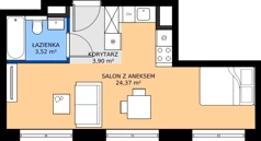 1 pokój, mieszkanie 31,79 m², piętro 4, oferta nr M-29, Westo Wola, Warszawa, Wola, Odolany, ul. Jana Kazimierza 72