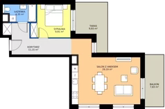 2 pokoje, mieszkanie 54,60 m², piętro 6, oferta nr M35, Westo Wola, Warszawa, Wola, Odolany, ul. Jana Kazimierza 72