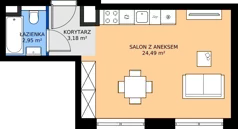 1 pokój, mieszkanie 30,62 m², piętro 1, oferta nr M6, Westo Wola, Warszawa, Wola, Odolany, ul. Jana Kazimierza 72