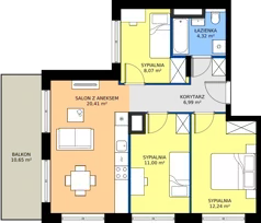 4 pokoje, mieszkanie 63,03 m², piętro 5, oferta nr M34, Westo Wola, Warszawa, Wola, Odolany, ul. Jana Kazimierza 72