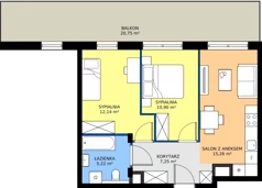 3 pokoje, mieszkanie 50,77 m², piętro 6, oferta nr M89, Westo Wola, Warszawa, Wola, Odolany, ul. Jana Kazimierza 72