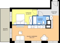 2 pokoje, mieszkanie 51,62 m², piętro 4, oferta nr M73, Westo Wola, Warszawa, Wola, Odolany, ul. Jana Kazimierza 72