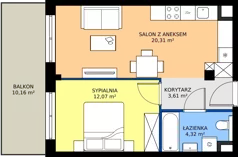 2 pokoje, mieszkanie 40,31 m², piętro 1, oferta nr M11, Westo Wola, Warszawa, Wola, Odolany, ul. Jana Kazimierza 72