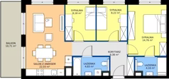 4 pokoje, mieszkanie 71,56 m², piętro 2, oferta nr M62, Westo Wola, Warszawa, Wola, Odolany, ul. Jana Kazimierza 72