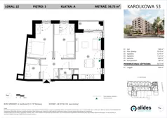 3 pokoje, mieszkanie 56,73 m², piętro 3, oferta nr A.03.L.22, ReVola, Warszawa, Wola, Młynów, ul. Karolkowa 53