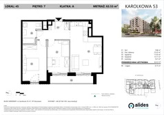 3 pokoje, mieszkanie 63,53 m², piętro 7, oferta nr A.07.L.45, ReVola, Warszawa, Wola, Młynów, ul. Karolkowa 53