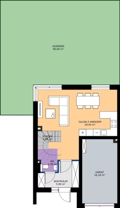 Dom 110,21 m², oferta nr B2M1, Flora Park, Gdynia, Wielki Kack, Kacze Buki, ul. Starochwaszczyńska